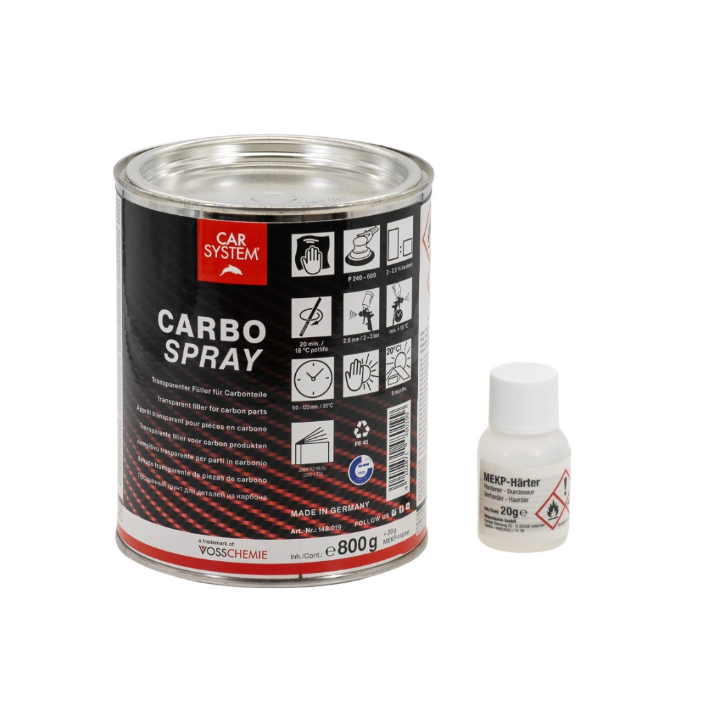 Carbospray trasparente per fibra di carbonio