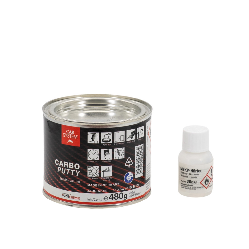 Stucco Carboputty trasparente in pasta per fibra di carbonio